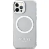 Guess Fém Kontúr Magsafe tok iPhone 12 / iPhone 12 Pro - ezüst - 1. kép