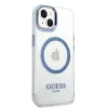 Guess Metal Outline MagSafe tok iPhone 14 Plus - kék - 2. kép