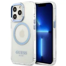 Guess Metal Outline MagSafe iPhone 13 Pro / iPhone 13 tok - kék