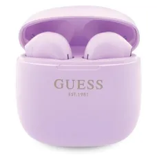 Guess GUTWST26PSU TWS Bluetooth fülhallgató + dokkoló állomás - lila Classic EST Logo