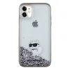 Karl Lagerfeld Liquid Glitter Choupette tok iPhone 11 - átlátszó - 1. kép