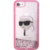 Karl Lagerfeld KLHCI8LNKHCP iPhone 7/8/ SE 2020/2022 pink/pink hardcase Glitter Karl Head tok - 1. kép