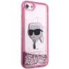 Karl Lagerfeld KLHCI8LNKHCP iPhone 7/8/ SE 2020/2022 pink/pink hardcase Glitter Karl Head tok - 2. kép