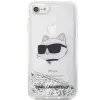 Karl Lagerfeld KLHCI8LNHCCS iPhone 7/8/SE 2020/2022 ezüst/ezüst keménytok Glitter Choupette Fej tok - 1. kép