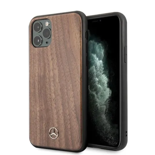 Mercedes MEHCN65VWOLB iPhone 11 Pro Max tok barna Wood Line Walnut