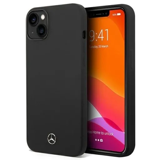 Mercedes Silicone Line tok iPhone 14 Plus - fekete