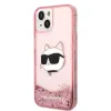 Karl Lagerfeld Glitter Choupette Head tok iPhone 14 Plus - rózsaszín - 0. kép