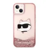 Karl Lagerfeld Glitter Choupette Head tok iPhone 14 Plus - rózsaszín - 1. kép