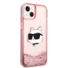 Karl Lagerfeld Glitter Choupette Head tok iPhone 14 Plus - rózsaszín - 2. kép