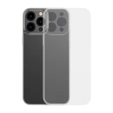 Baseus Frosted Glass Case tok iPhone 13 Pro Max-hoz kemény tok gél kerettel átlátszó (ARWS000202)