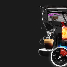 3 az 1-ben kapszulás kávéfőző 19 bar nyomással 1450W HiBREW H1A