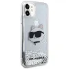 Karl Lagerfeld KLHCN61LNCHCS iPhone 11 ezüst/ezüst védőtök Glitter Choupette Head - 4. kép