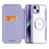 Dux Ducis Skin X Pro mágneses MagSafe fliptok iPhone 15 - Lila tok - 0. kép