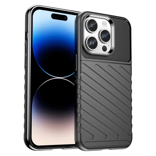 Thunder tok iPhone 14 Pro Max armored tok fekete