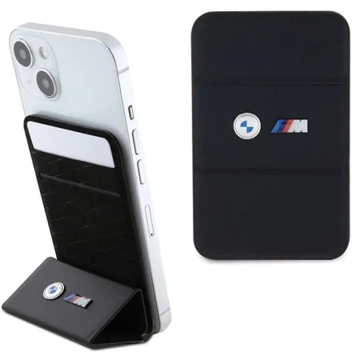 BMW Wallet Card Slot Állvány Tok BMWCSMMPGK - fekete MagSafe M Edition Collection tok