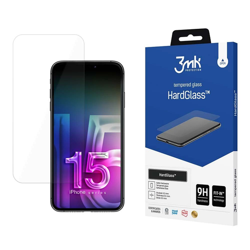 Apple iPhone 15 Pro - 3mk HardGlass™ üvegfólia Apple iPhone 15 Pro - 3mk HardGlass™ üvegfólia