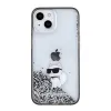 Karl Lagerfeld Liquid Glitter Choupette tok iPhone 15 - átlátszó - 1. kép