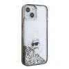 Karl Lagerfeld Liquid Glitter Choupette tok iPhone 15 - átlátszó - 2. kép