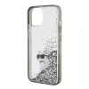 Karl Lagerfeld Liquid Glitter Choupette tok iPhone 15 - átlátszó - 4. kép