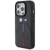 BMW Stamped Tricolor Stripe tok iPhone 15 Pro - fekete - 0. kép