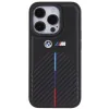 BMW Stamped Tricolor Stripe tok iPhone 15 Pro - fekete - 1. kép