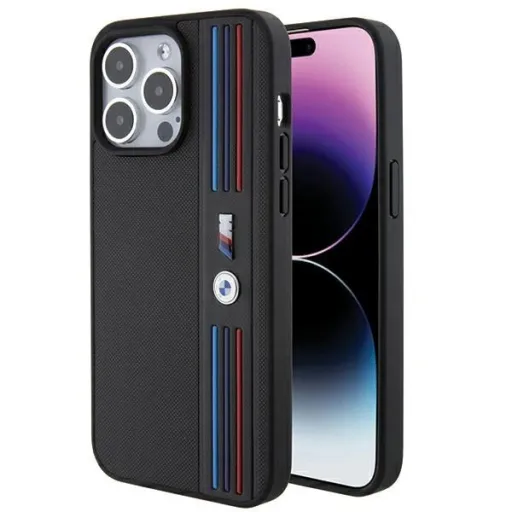 BMW Tricolor M Collection tok iPhone 15 Pro Max - fekete