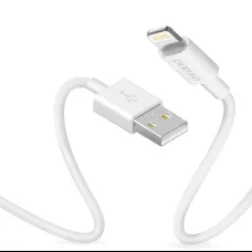 Dudao USB/Lightning adat és töltőkábel 3A 1m fehér