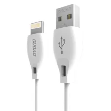 Dudao USB/ Lightning adat és töltőkábel 2.1A 1m fehér