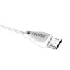 Dudao USB/  Micro USB adat és töltőkábel 2.1A 1m fehér - 1. kép