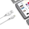 Dudao USB/ Type-C USB adat és töltőkábel 2.1A 1m fehér - 4. kép