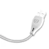 Dudao USB/ Type-C USB adat és töltőkábel 2.4A 2m fehér - 3. kép