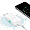 Dudao hálózati töltő adapter 5V/2.4A QC3.0 + USB Type-C fehér - 2. kép