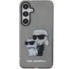 Karl Lagerfeld KLHCS24MHNKCTGK S24+ S926 fekete/fekete hardcase Glitter Karl&Choupette tok - 1. kép