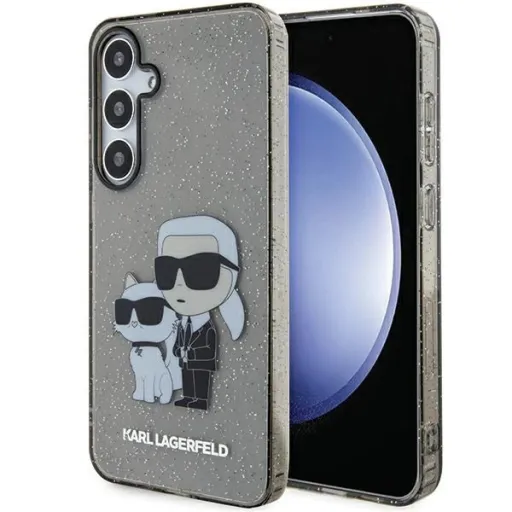 Karl Lagerfeld KLHCS24MHNKCTGK S24+ S926 fekete/fekete hardcase Glitter Karl&Choupette tok