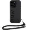 BMW Signature Leather Wordmark Cord iPhone 15 Pro tok - fekete - 0. kép