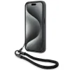 BMW Signature Leather Wordmark Cord iPhone 15 Pro tok - fekete - 2. kép