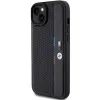BMW Perforált Tricolor Line tok iPhone 15 Plus / 14 Plus - fekete - 0. kép