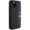 BMW Perforált Tricolor Line tok iPhone 15 Plus / 14 Plus - fekete - 2. kép