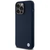BMW Szilikon Fém Logó tok iPhone 15 Pro Max - sötétkék - 0. kép