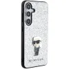 Karl Lagerfeld Fixed Glitter Ikonik Logo Metal Pin tok Samsung Galaxy S24+ - ezüst - 2. kép