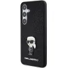 Karl Lagerfeld Fixed Glitter Ikonik Logo Metal Pin tok Samsung Galaxy S24+ - fekete - 0. kép