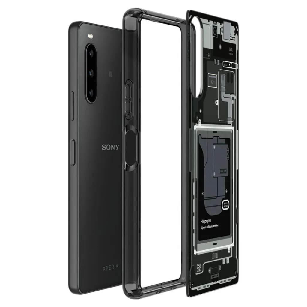  Sony Xperia 10 V sötétszürke (Zero One minta) Spigen Ultra Hybrid tok - 9
