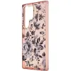 Guess GUHCS23LHCFWSP Samsung Galaxy S23 Ultra tok pink/pink kemény tok Flower Collection - 4. kép