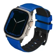 Uniq Linus Airosoft Szilikon Szíj Apple Watch 1/2/3/4/5/6/7/8/SE/SE2/Ultra 42/44/45/49mm - Kék