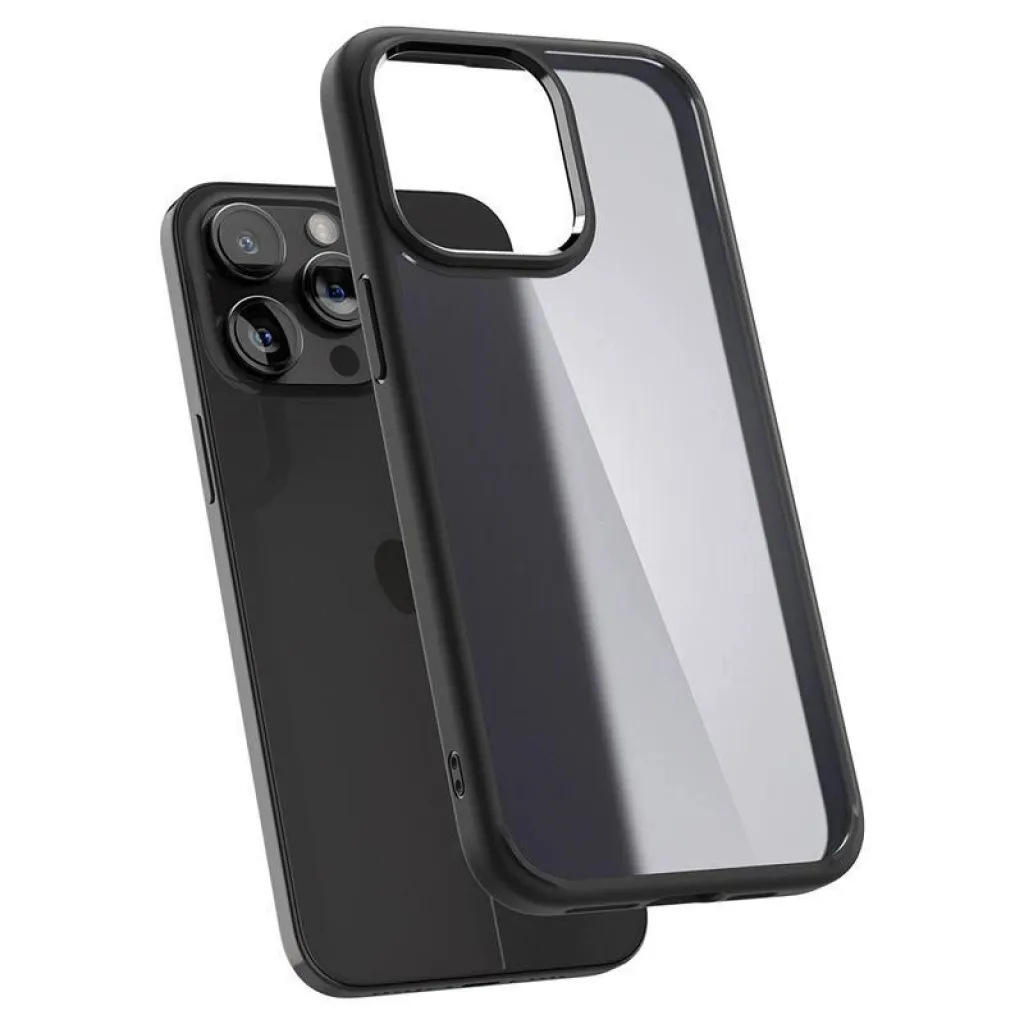  iPhone 15 Pro Fekete Fagy Spigen Ultra Hybrid tok - 15