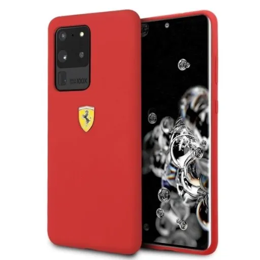 Ferrari Hardcase FESSIHCS69RE S20 Ultra G988 piros/piros szilikon tok