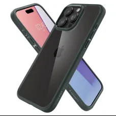 Spigen Ultra Hybrid tok iPhone 15 Pro Max - sötétzöld