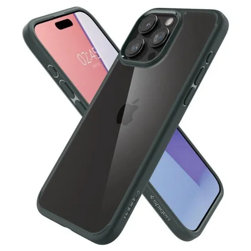 Spigen Ultra Hybrid tok iPhone 15 Pro Max - sötétzöld