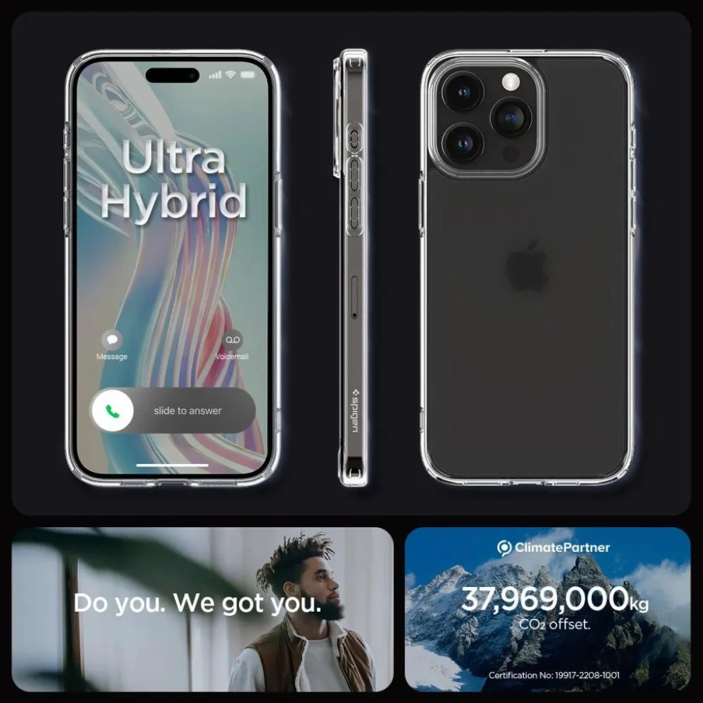  iPhone 15 Pro Átlátszó és Matt Spigen Ultra Hybrid tok - 13