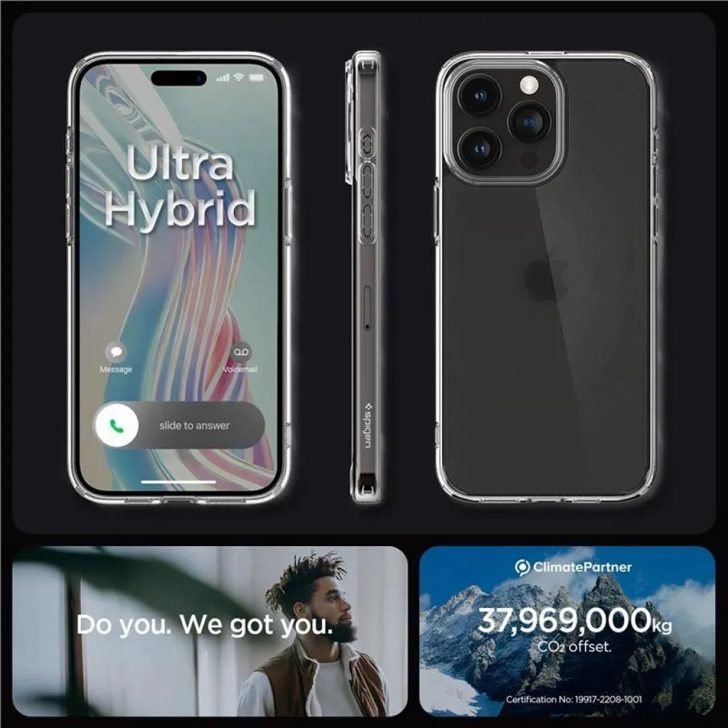  iPhone 15 Pro Átlátszó és Matt Spigen Ultra Hybrid tok - 17